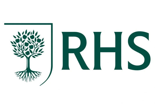 Royal Horticultural Society RHS shop logo featuring a tree with leaves and roots in green