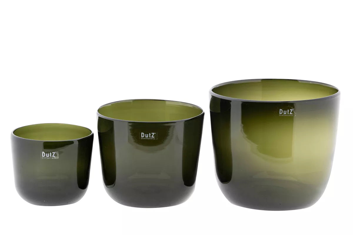 Glass Orchid Plant POT WIDE - by DutZ