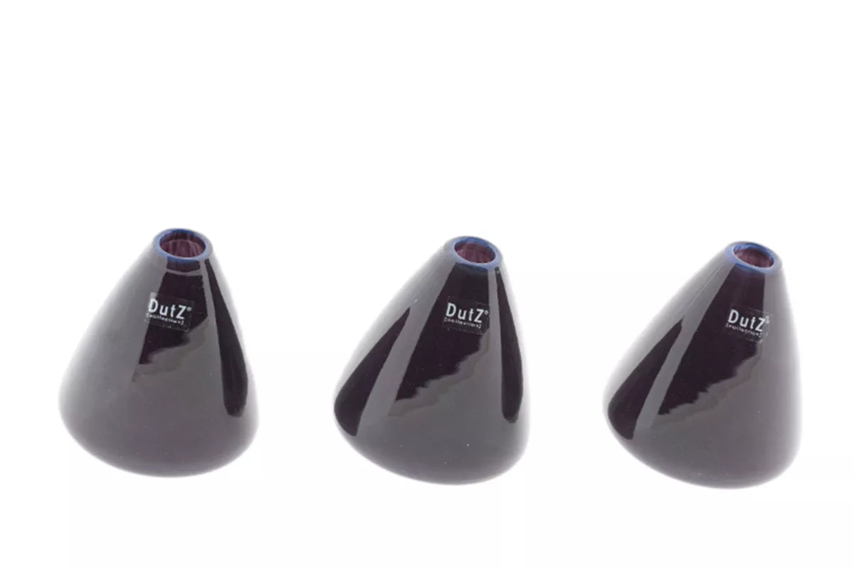 TUMBLING VASE - H12 D10 cm - PLUM