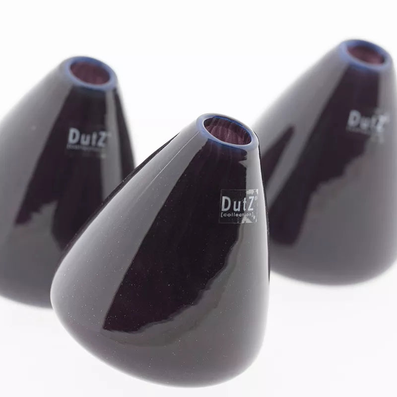 TUMBLING VASE - H12 D10 cm - PLUM
