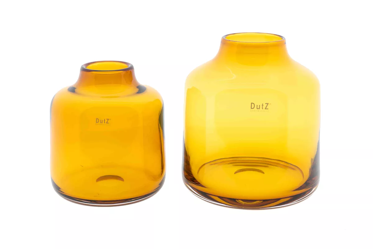 VASE TISZA - AMBER Colour by DutZ - Lowlands Design - - buy DutZ vases handcrafted hand blown mouth blown UK glass glassware pots bowls candleholders shop - #tag1# - #tag2# - #tag3# - #tag4#