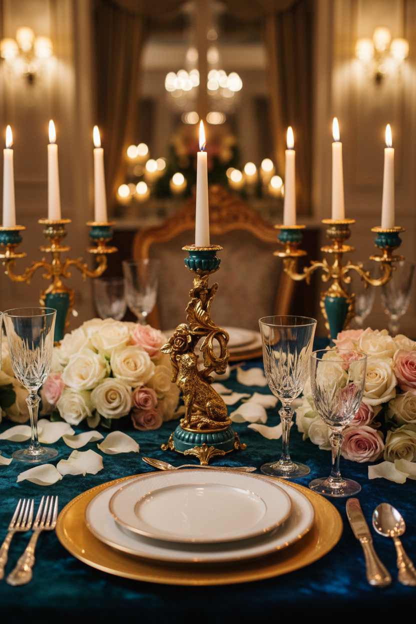 Vintage Style Leopard Candleholder - H34x12x12cm - Polyresin
