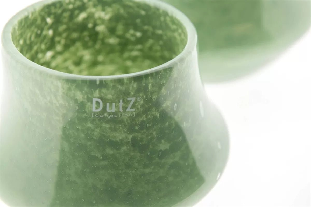 Lowlands Design green glass orchid pot with textured surface for decorative plant display