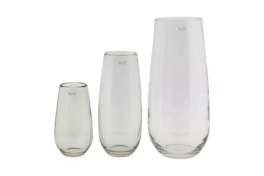 Lowlands Design set of three clear glass vases in varying sizes vase clear for modern home decor