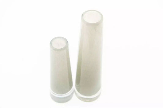 Lowlands Design Solifleur minimalist white glass budvase set with two different sizes