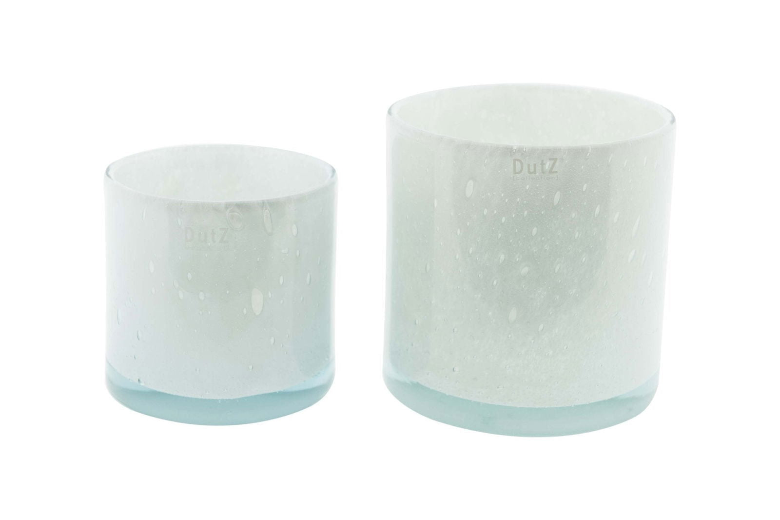 Lowlands Design frosted glass cylinder vase set with small and large sizes for decorative use