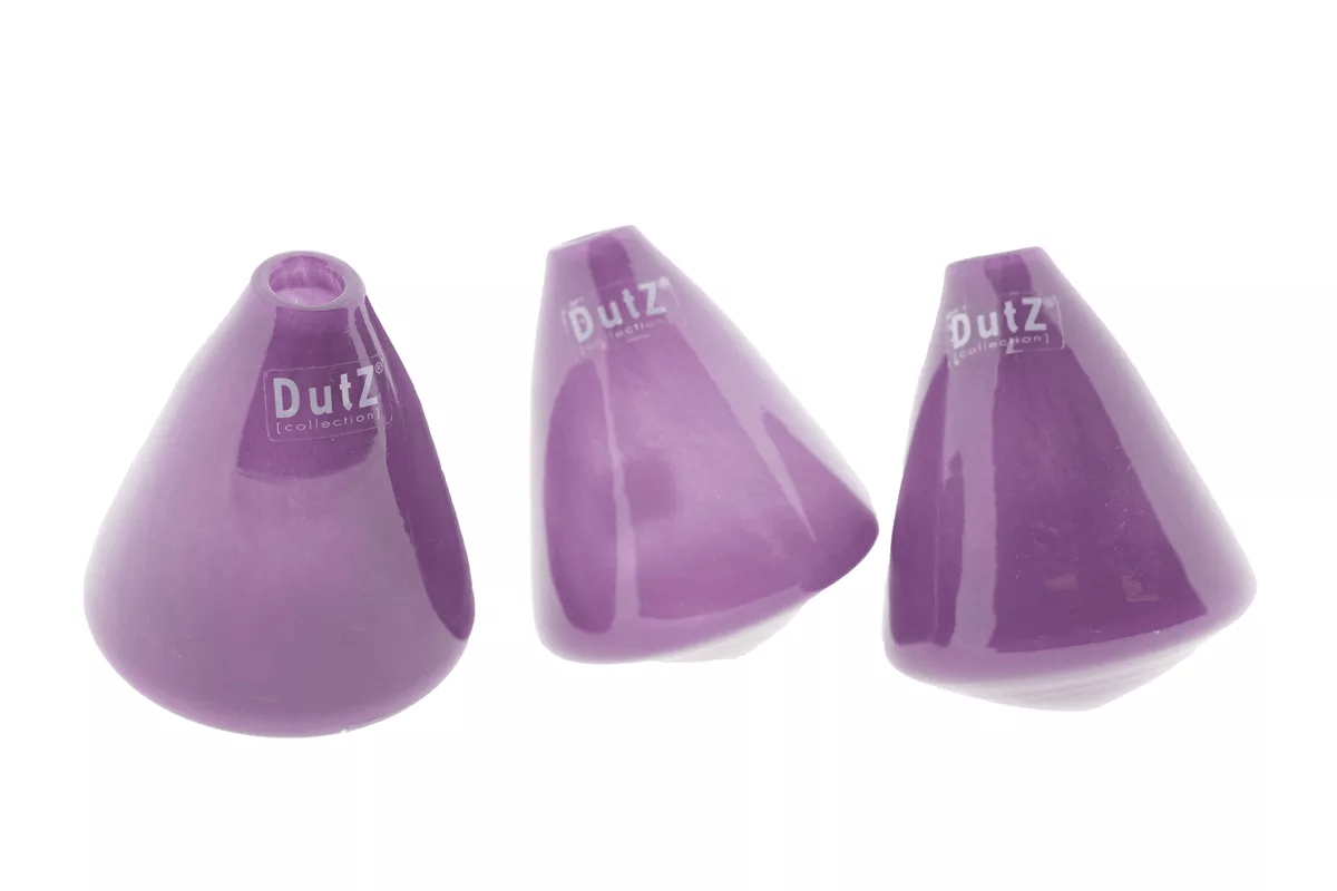 Lowlands Design Purple tumbling vase set with glossy finish for modern decor