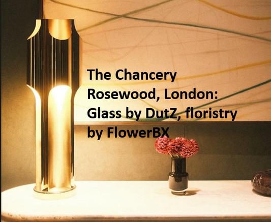 The Chancery Rosewood, London: Glass by DutZ, floristry by FlowerBX