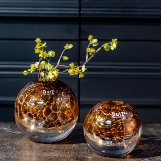 BALL VASE KULA - BRONZE GOLD Colour by DutZ - Lowlands Design -  -  - #tag1# -#DutZ Collection mouth blown hand blown glass#