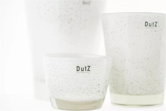 CONIC Vase - H19 D15 cm - WHITE with BUBBLES by DutZ - Lowlands Design -  - CONIC Vase - H19 D15 cm - WHITE with BUBBLES by DutZ - Lowlands Design - Pot - #tag1# - #tag2# - #tag3# - #tag4#