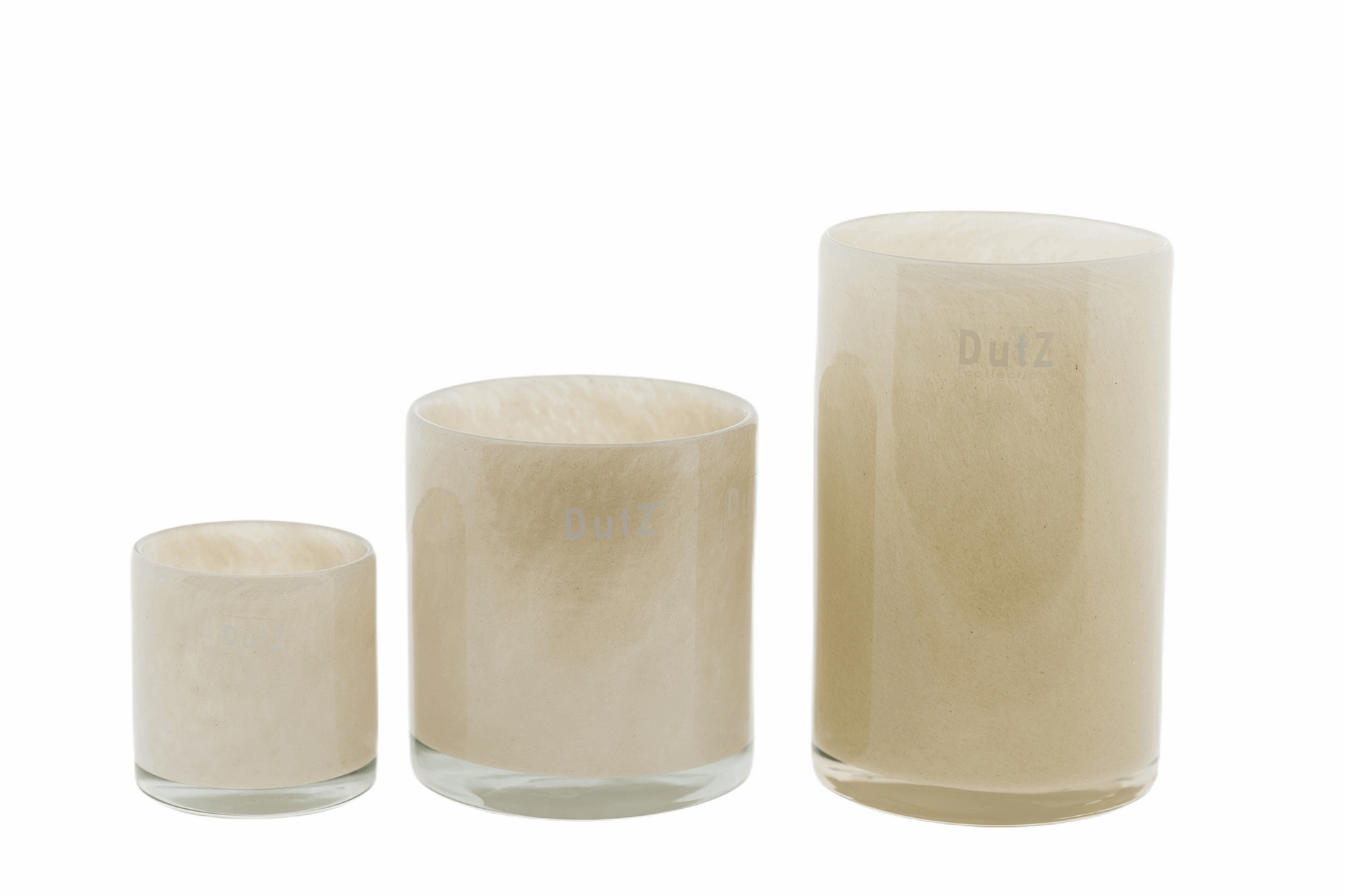 Glass CYLINDER C4 Candleholder vase - BEIGE