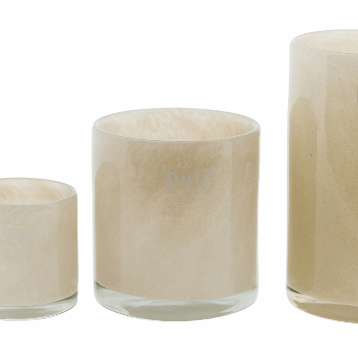 Glass CYLINDER C4 Candleholder vase - BEIGE