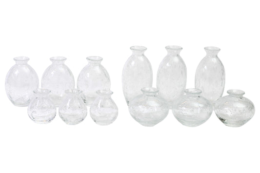 NADIEL CLEAR Bubbles Budvase SET