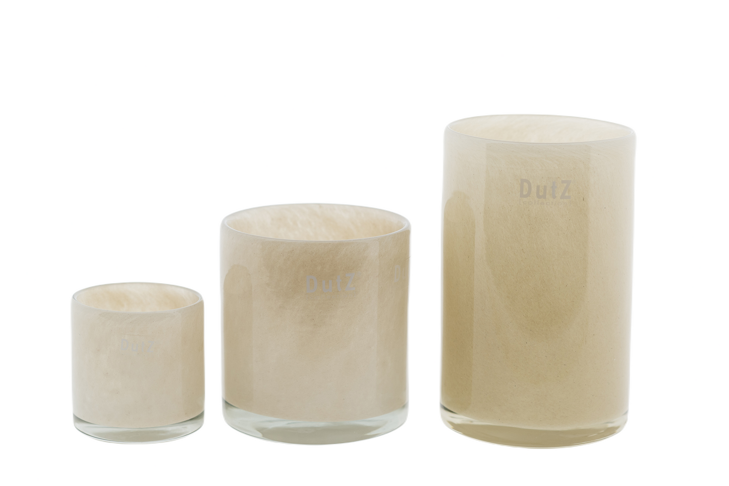 Glass CYLINDER C4 Candleholder vase - BEIGE