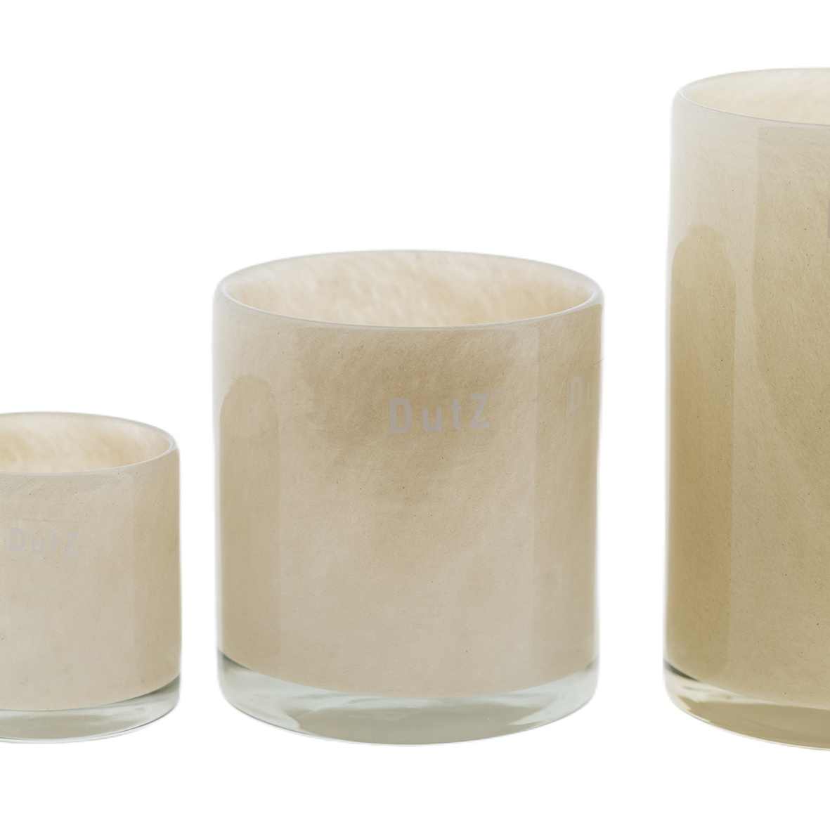 Glass CYLINDER C4 Candleholder vase - BEIGE