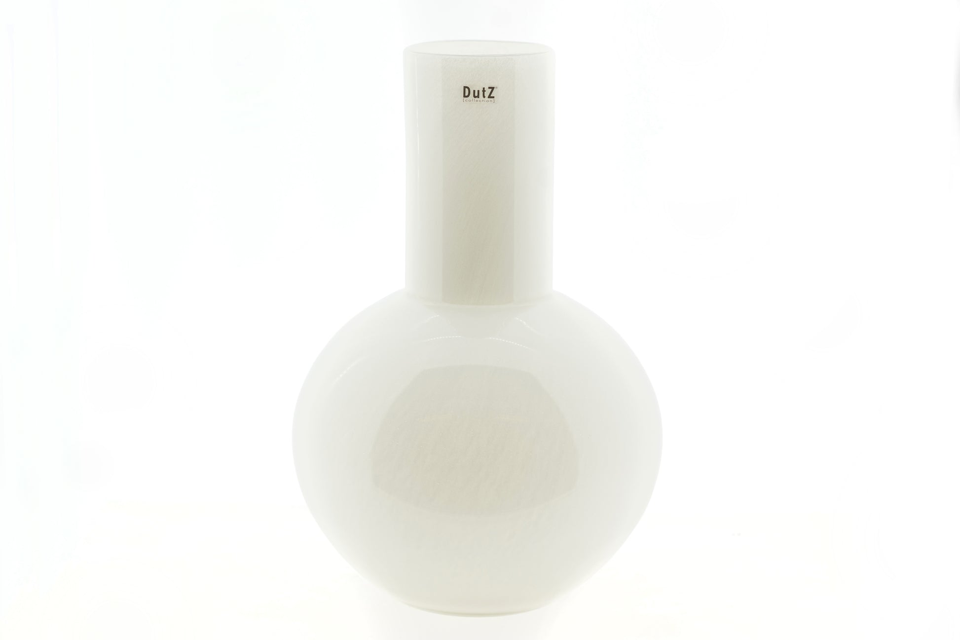 Modern Lowlands Design flowervase glass grey with a sleek rounded shape for elegant floral displays