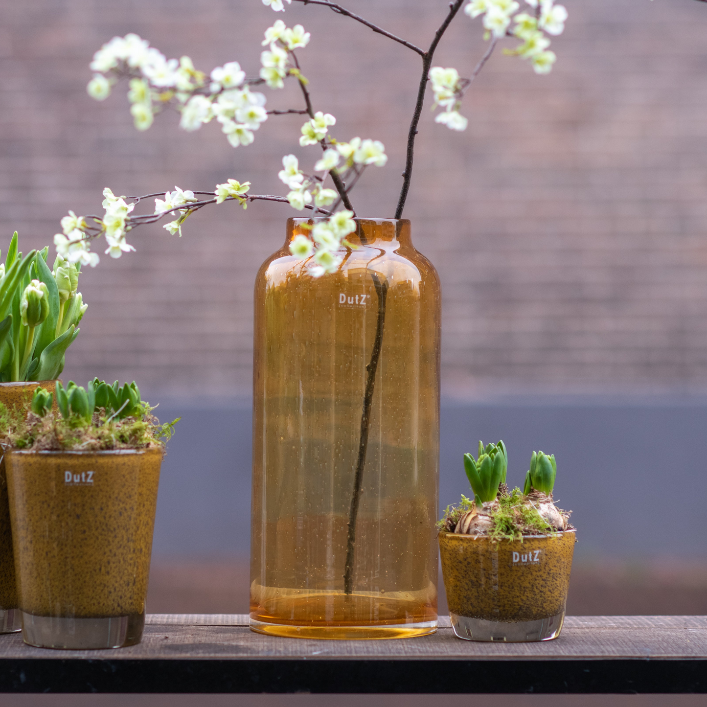 VASE BARREL B2 - H40 D18 cm - GOLD BUBBLES