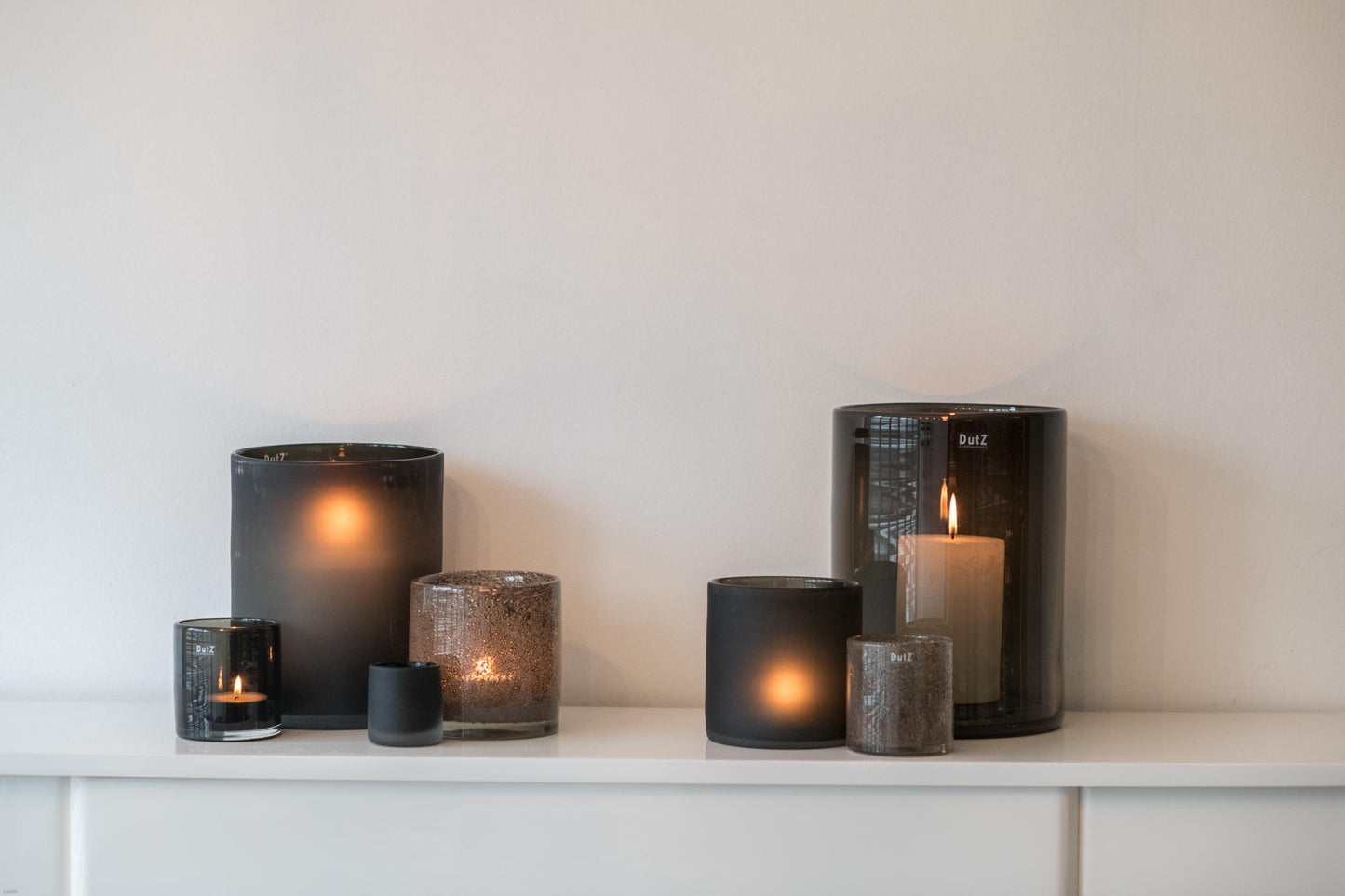 CYLINDER C5 Candleholder - H35 D35 cm - Metal Chips