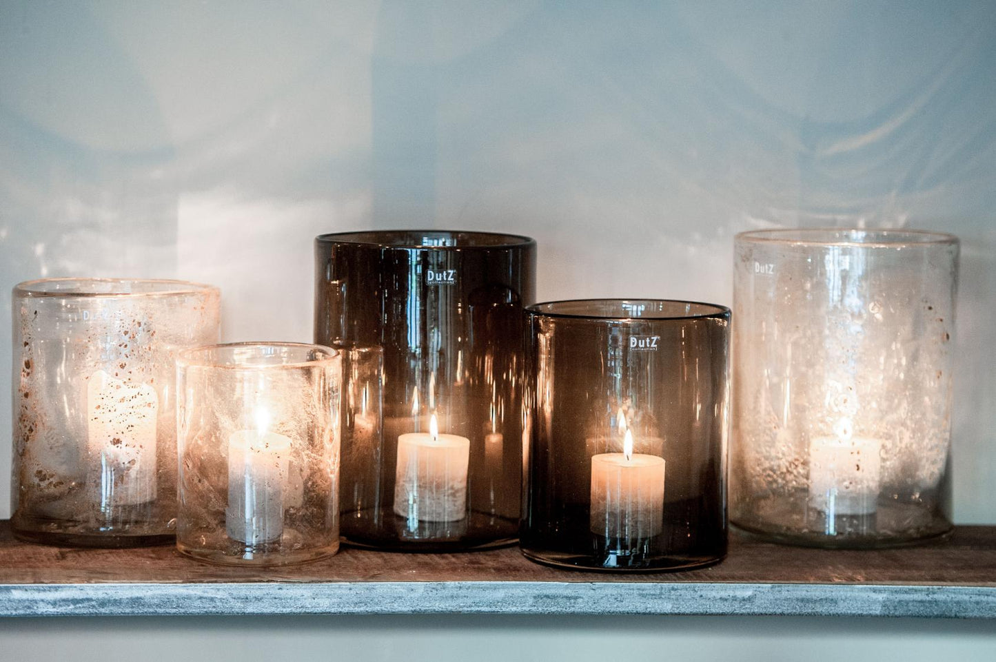 CYLINDER C5 Candleholder - H35 D35 cm - Metal Chips