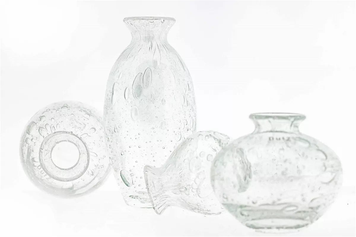 NADIEL CLEAR Bubbles Budvase SET