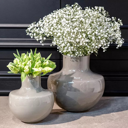 Vase 702A Flowervase - H21 D20 cm -  Taupe by DutZ