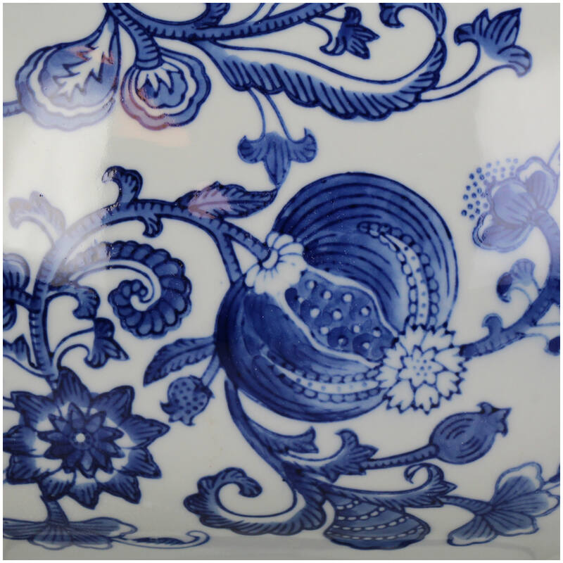 Traditional Chinoiserie Flower Vase Cuijk - 29.5x22x19cm - Blue White Porcelain