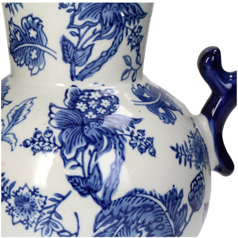 Traditional Jug Flower Vase Alkmaar - 30.5x20.5x19cm - Blue White Porcelain