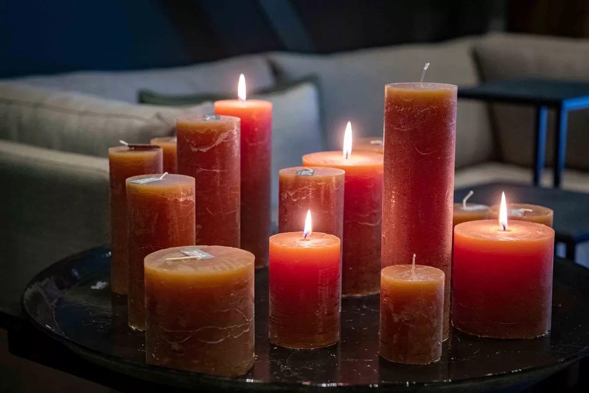 LUXURY RUSTIC CANDLE - CORAL RED - Lowlands Design -  -  - #tag1# - #tag2# - #tag3# - #tag4#