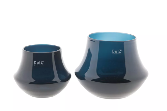 Orchid POT MARCO - H18 D23 cm - NIGHTBLUE Colour by DutZ - Lowlands Design -  - Indulge in DutZ vases: exquisite hand-blown glassware, pots, bowls, and candleholders, a must-have for UK shoppers seeking elegance. - #tag1# - #tag2# - #tag3# - #tag4#