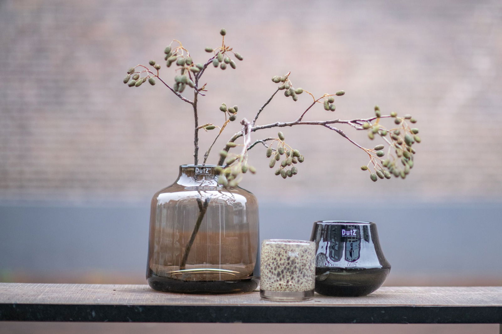 Orchid POT MARCO - H18 D23 cm - SMOKE Colour by DutZ - Lowlands Design -  - Explore exquisite DutZ vases: artisanal hand-blown glassware, pots, bowls, and candleholders, available for purchase in the UK - #tag1# - #tag2# - #tag3# - #tag4#
