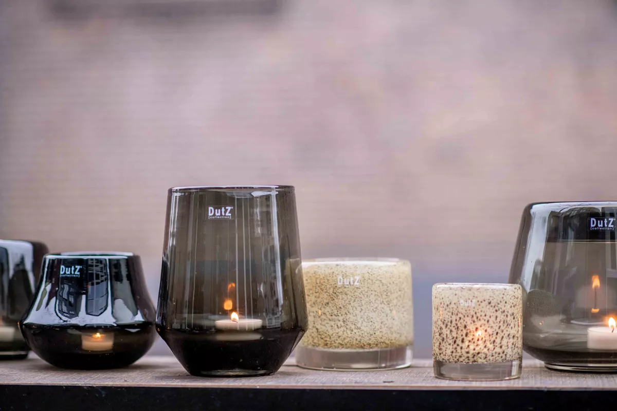 Orchid POT MARCO - H18 D23 cm - SMOKE Colour by DutZ - Lowlands Design -  - Shop for premium DutZ glass orchid pots: handcrafted glassware, pots, bowls, and candleholders, proudly available in the UK. - #tag1# - #tag2# - #tag3# - #tag4#