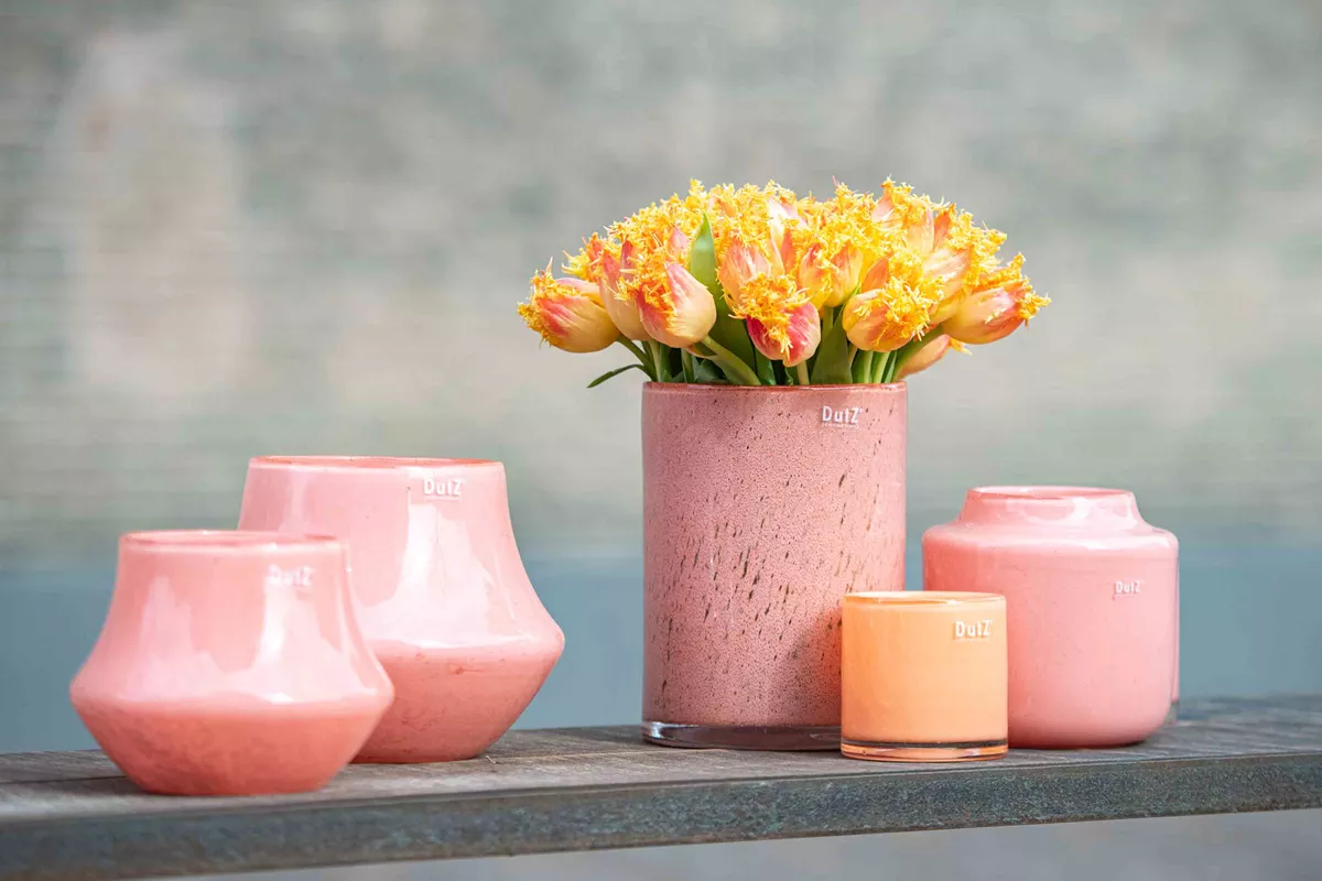 Orchid POT MARCO - PEACH Colour by DutZ - Lowlands Design -  - Indulge in luxury Marco Orchid pots with DutZ Collection vases: adding a touch of opulence to your living space - #tag1# - #tag2# - #tag3# - #tag4#