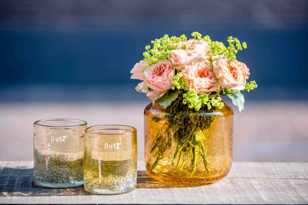 VASE GLITA - H16 D15 cm - GOLD BUBBLES Colour by DutZ - Lowlands Design -  - Immerse yourself in elegance with DutZ Collection vases: handcrafted to perfection for your home - #tag1# - #tag2# - #tag3# - #tag4#