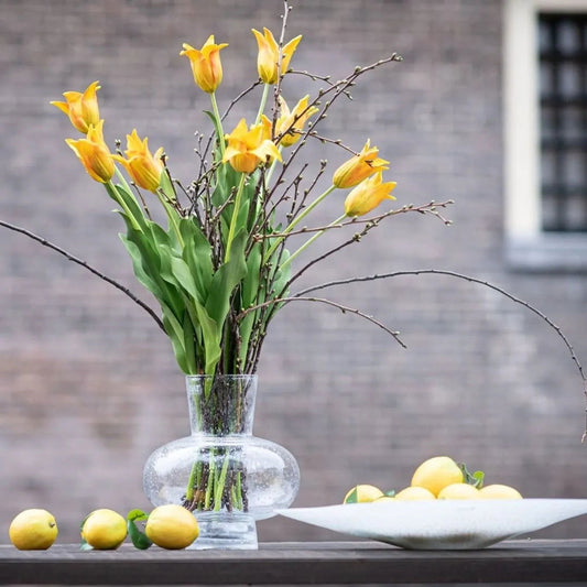 VASE MODEST - CLEAR BUBBLES Colour by DutZ - Lowlands Design -  - Experience the craftsmanship of DutZ Collection vases: adding a touch of luxury to your home décor - #tag1# - #tag2# - #tag3# - #tag4#