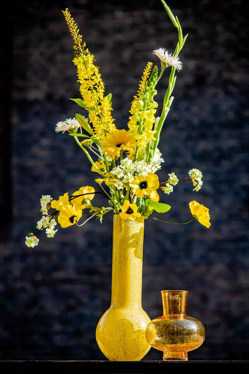 VASE MODEST - GOLD BUBBLES Colour by DutZ - Lowlands Design -  - Discover artisan-crafted high-end DutZ flower vases for a bouquet: hand-blown glassware, pots, bowls, and candleholders, perfect for your UK shopping needs - #tag1# - #tag2# - #tag3# - #tag4#