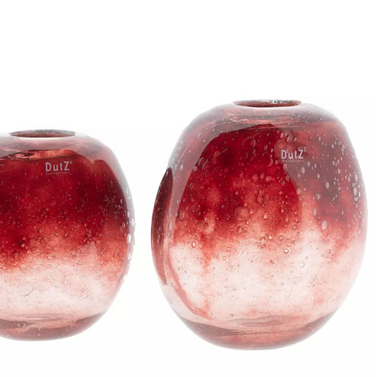 VASE OVALI - RASPBERRY BUBBLES - Lowlands Design -  -  - #tag1# -#DutZ Collection mouth blown hand blown glass#