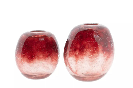 VASE OVALI - RASPBERRY BUBBLES - Lowlands Design -  -  - #tag1# -#DutZ Collection mouth blown hand blown glass#