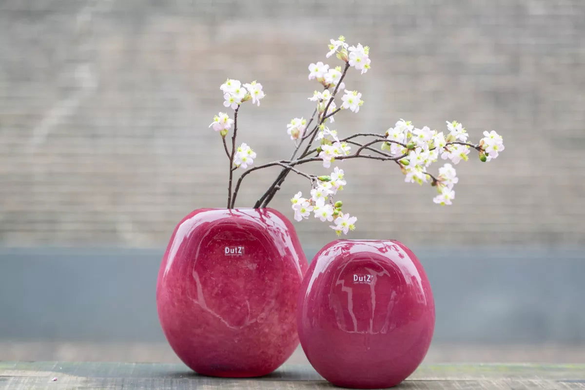 VASE OVALI - RED BUBBLES - Lowlands Design -  -  - #tag1# -#DutZ Collection mouth blown hand blown glass#