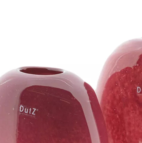 VASE OVALI - RED BUBBLES - Lowlands Design -  -  - #tag1# -#DutZ Collection mouth blown hand blown glass#
