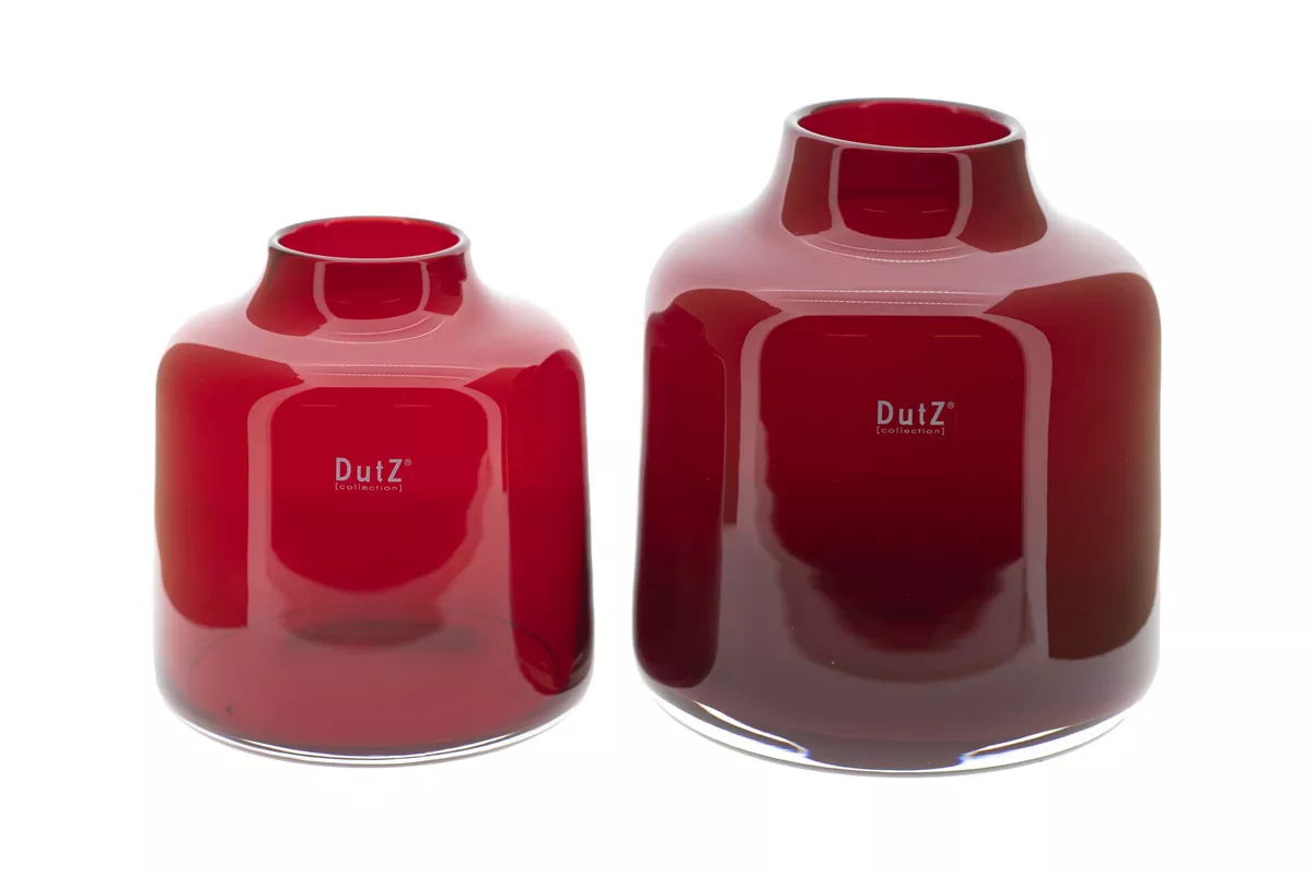 VASE TISZA - RED Colour by DutZ - Lowlands Design -  - Elevate your home décor with colourful and colour luxury DutZ vases, such as red, white and brown and blue: handcrafted glassware, pots, bowls, and candleholders, offering unrivaled elegance in the UK market. - #tag1# - #tag2# - #tag3# - #tag4#