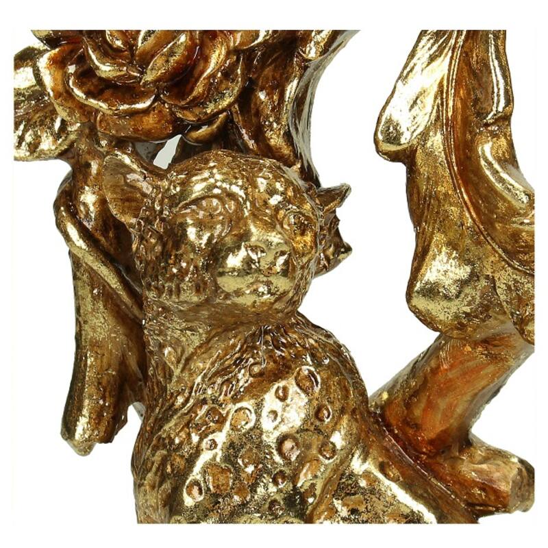 Vintage Style Leopard Candleholder - H34x12x12cm - Polyresin