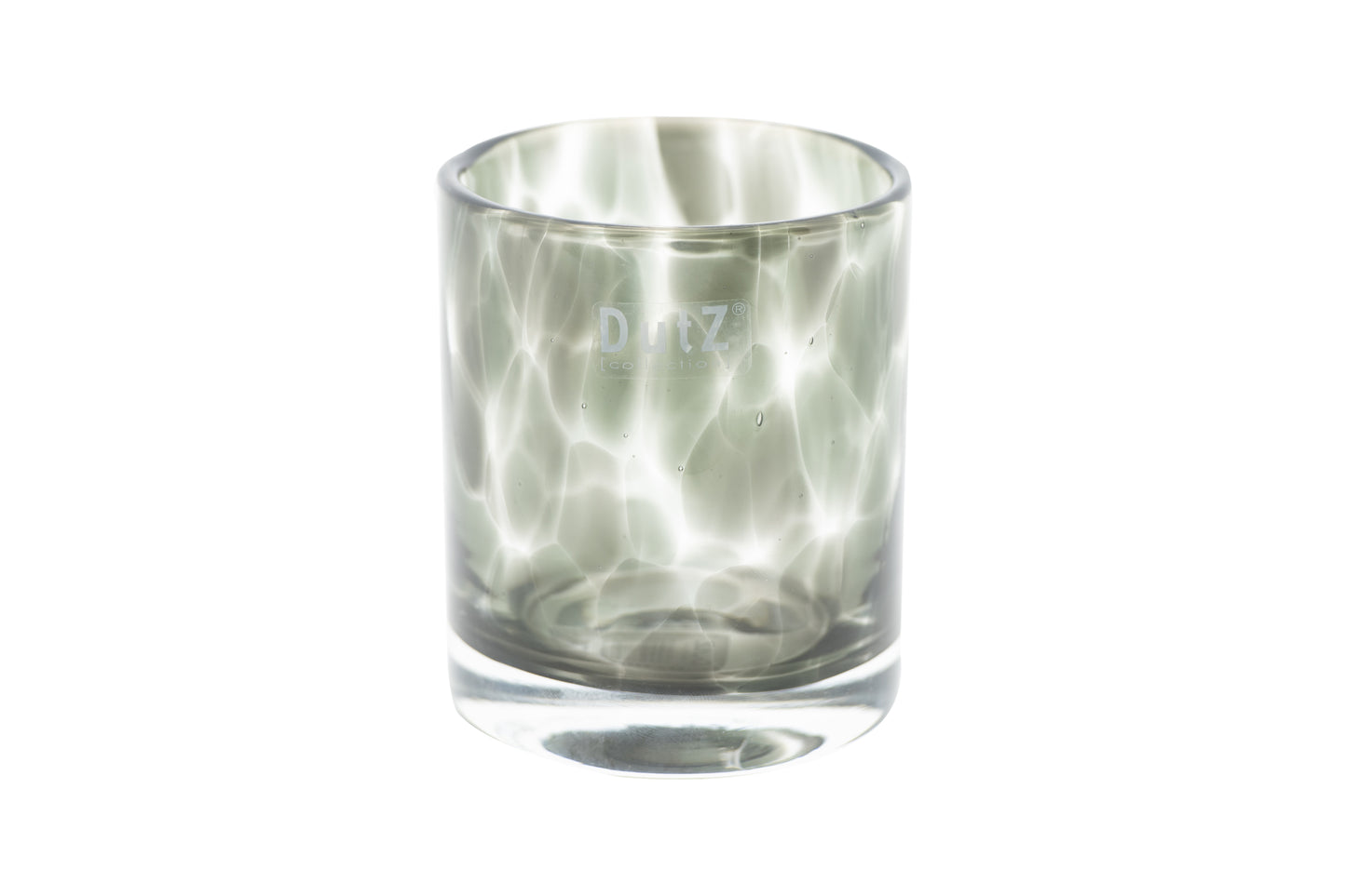 Lowlands Design GREY CYLINDER Vase candleholder Pot made of glass with a sleek design