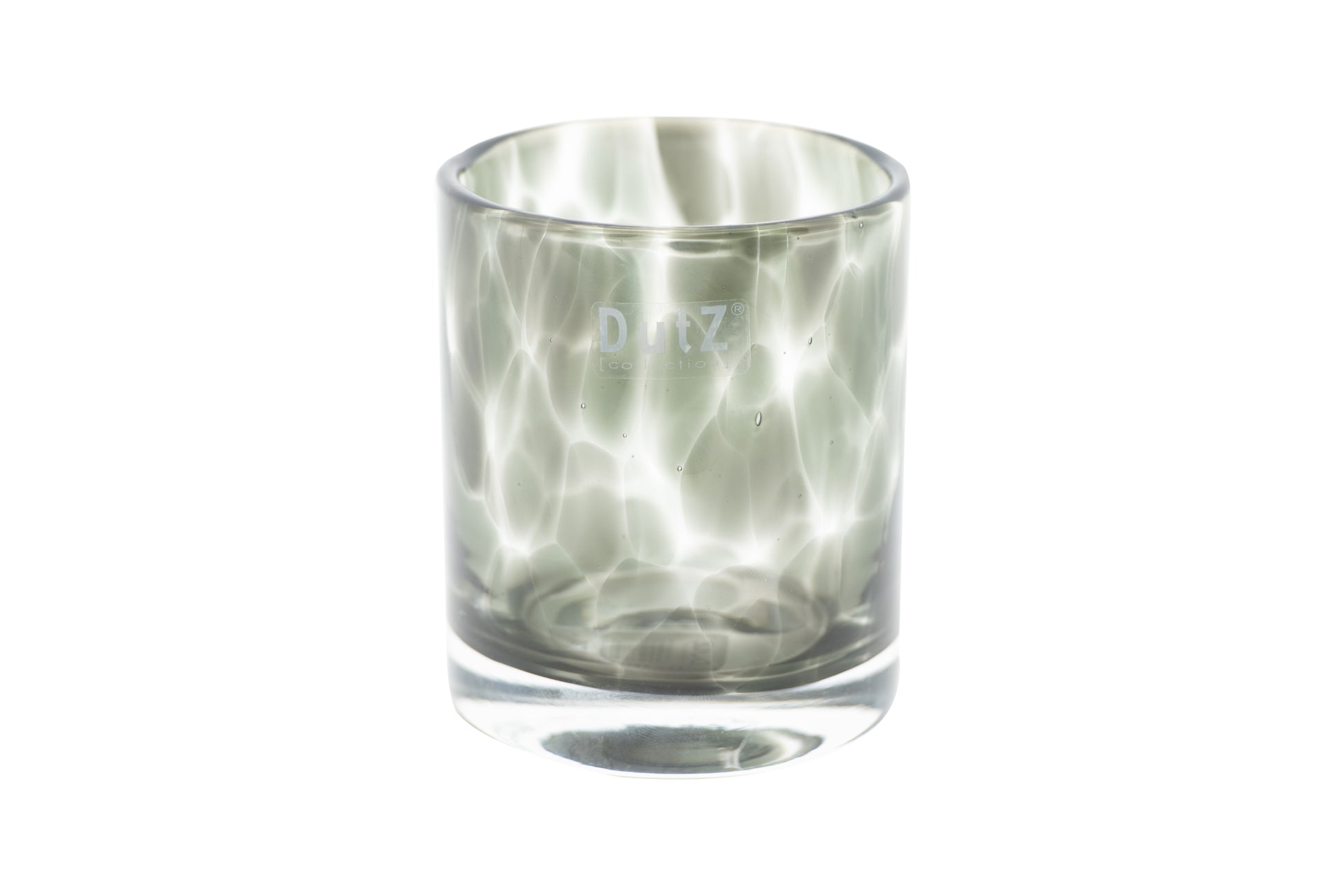 Lowlands Design GREY CYLINDER Vase candleholder Pot made of glass with a sleek design