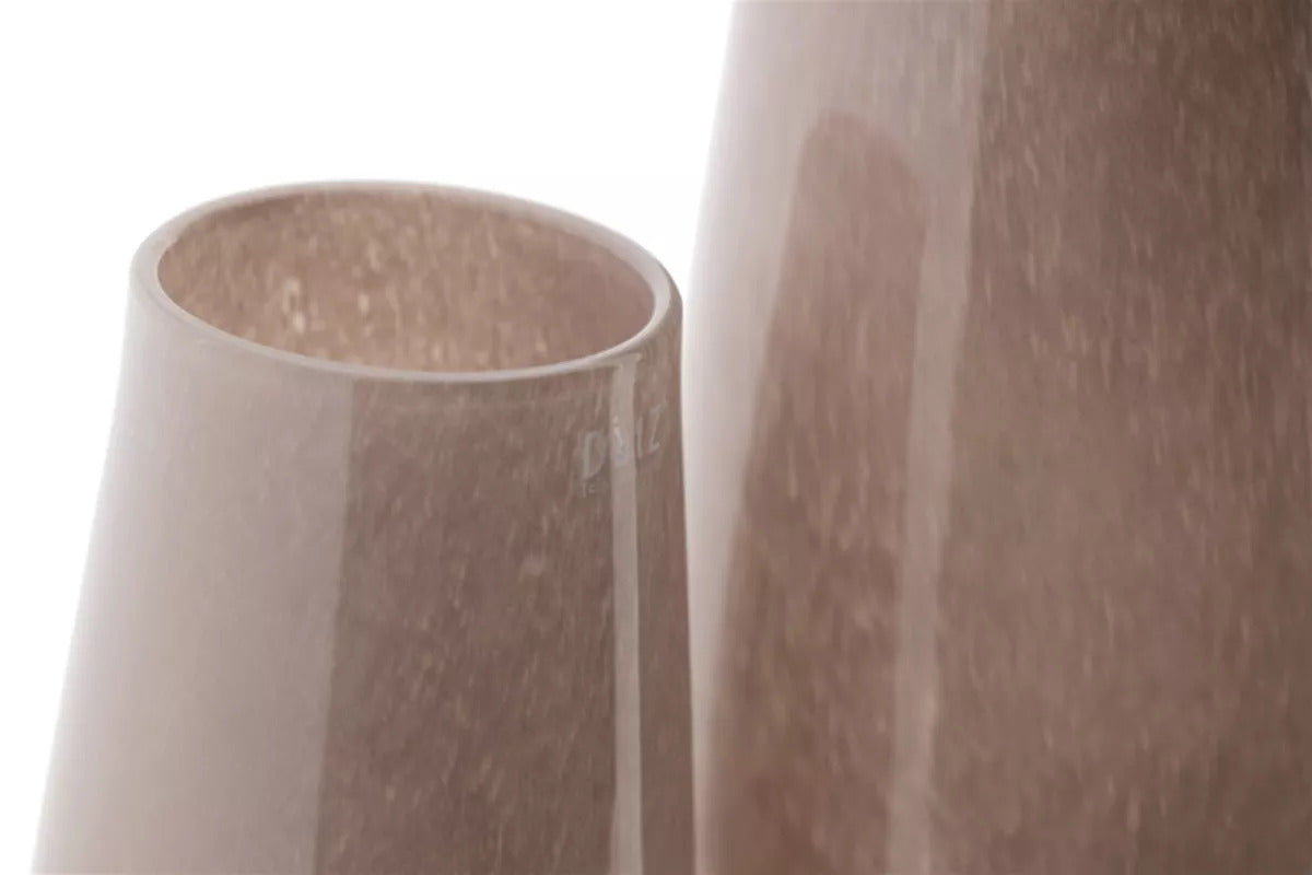 Lowlands Design glass flower vase in mauve, elegant and modern, perfect for floral arrangements