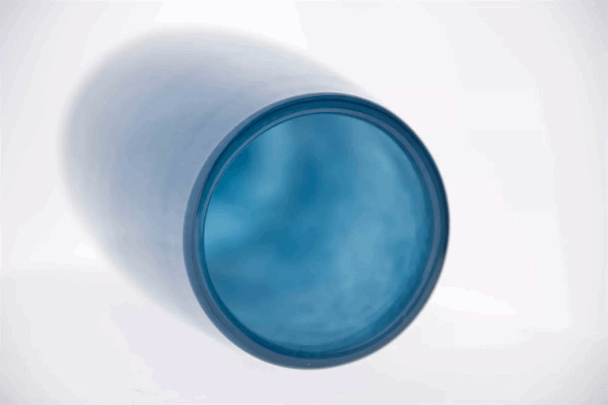 Lowlands Design Glass Flower Vase in a Vibrant Blue Colour with a Smooth Finish