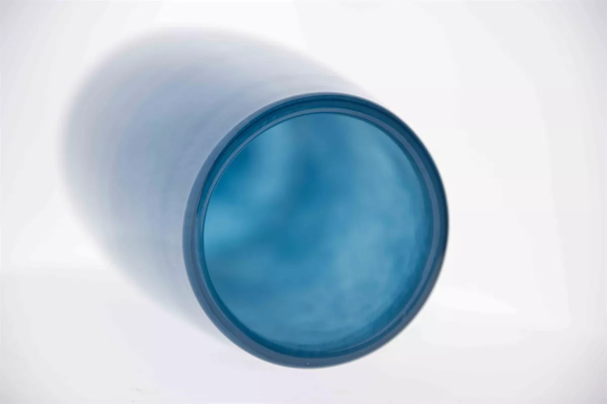 Lowlands Design Glass Flower Vase in a Vibrant Blue Colour with a Smooth Finish