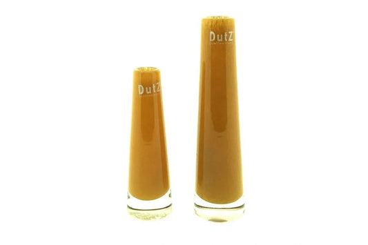 Lowlands Design Solifleur budvase in amber glass available in two sizes for single flowers