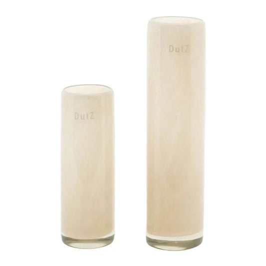 Elegant Lowlands Design glass cylinder vase set in matte finish, perfect for floral arrangements