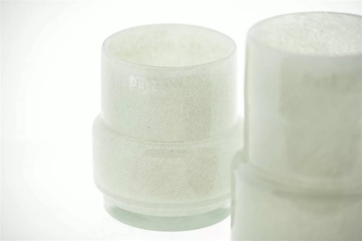 Lowlands Design glass light grey vase plant pot for modern home decor and indoor plants