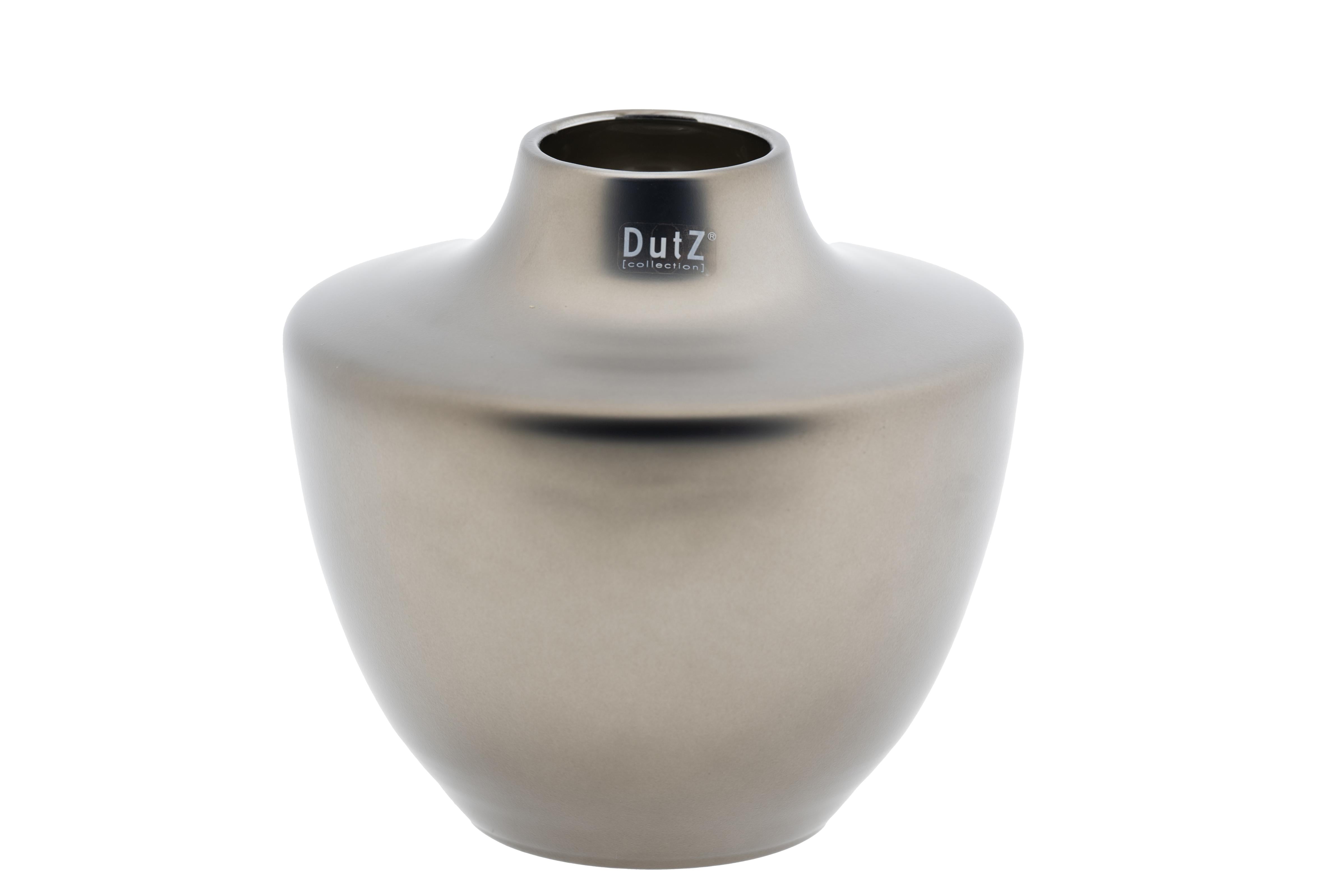Stylish Lowlands Design vase in metallic finish, featuring glass mouthblown dutz craftsmanship